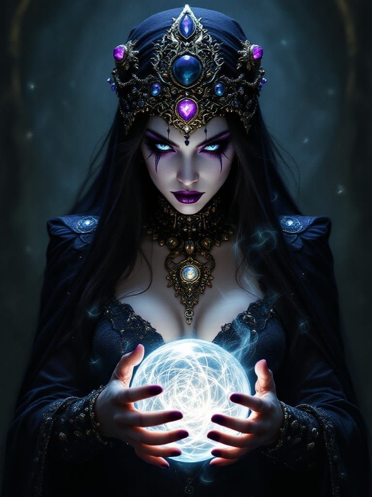 Dark Mystic Seer Radiates Malevolent Power