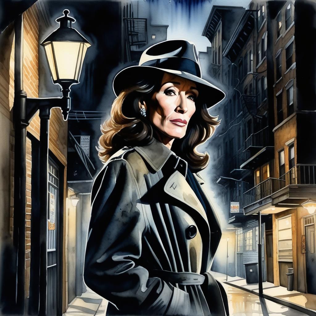 Private Eye Portrait in Film Noir Style