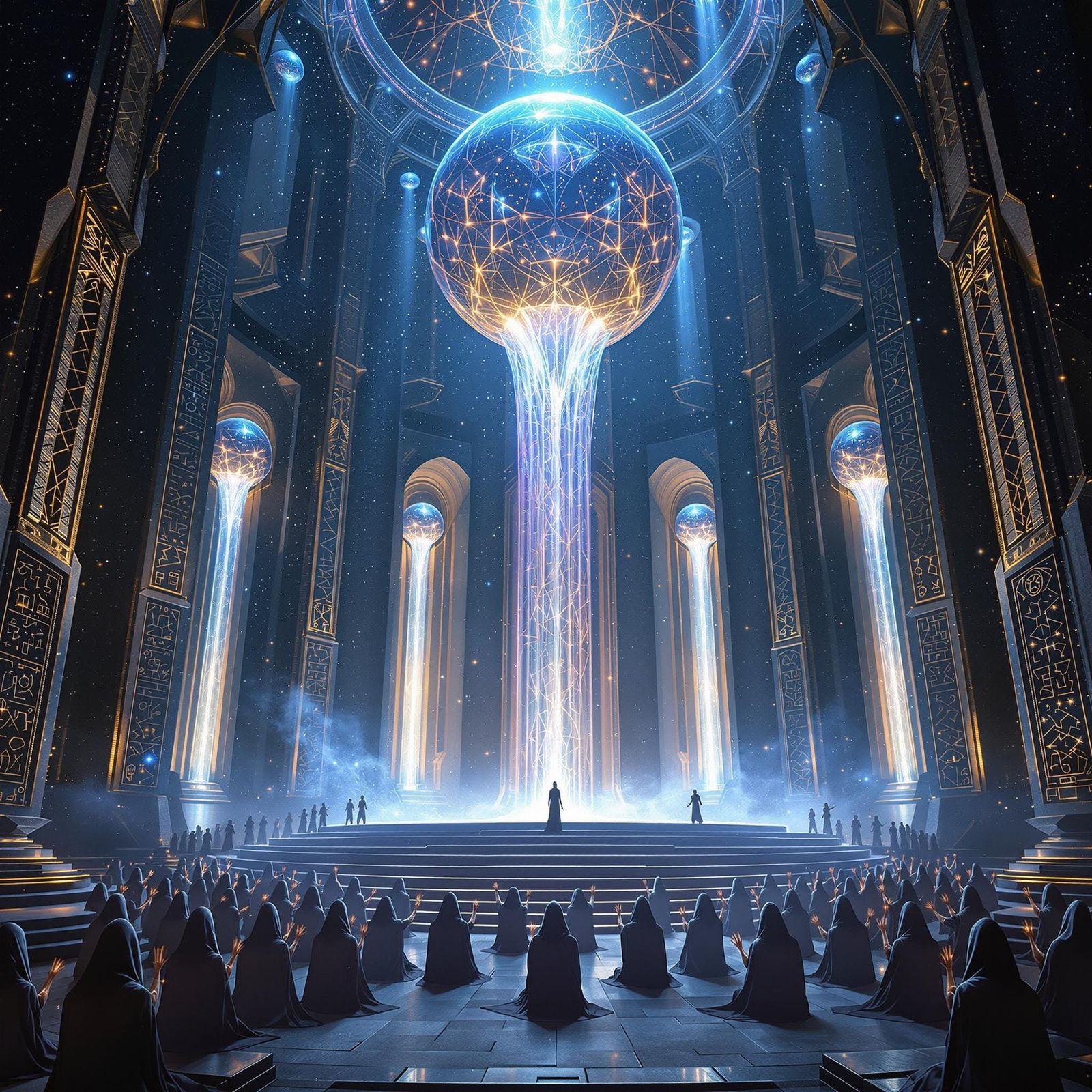 A Cosmic Temple in Deep Space, Carved from Asteroid Stone an...