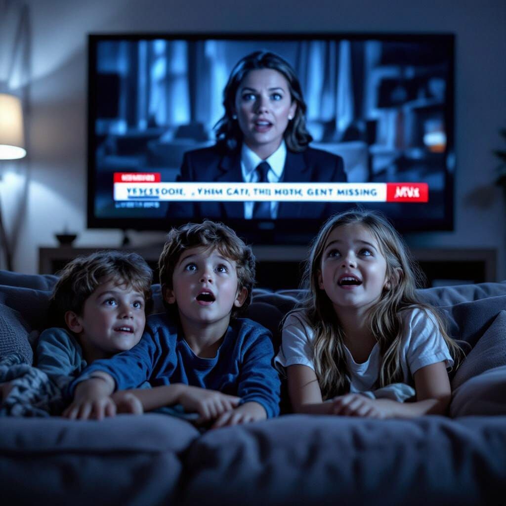 Children's Spooky Movie Turns to Real Fear News Broadcast
