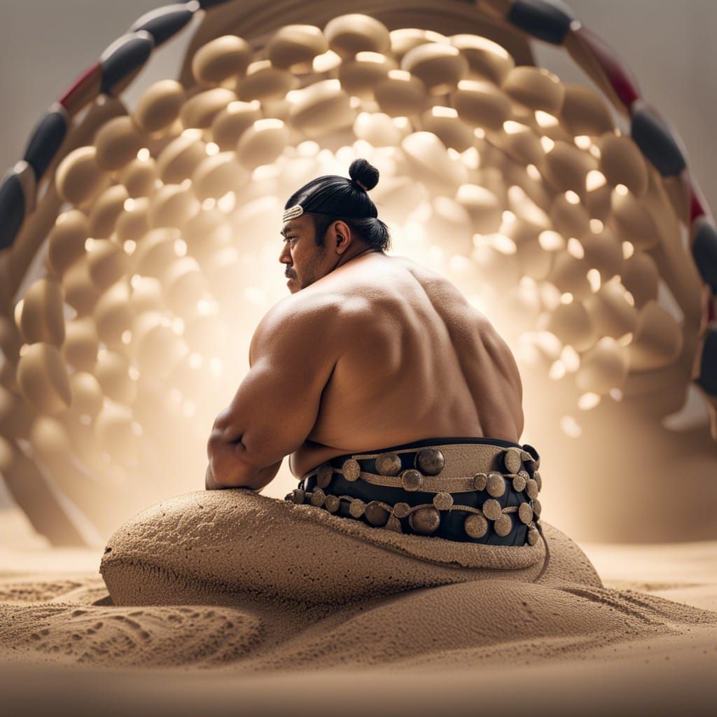 Sumo Wrestler in the Sand, Professional Photography