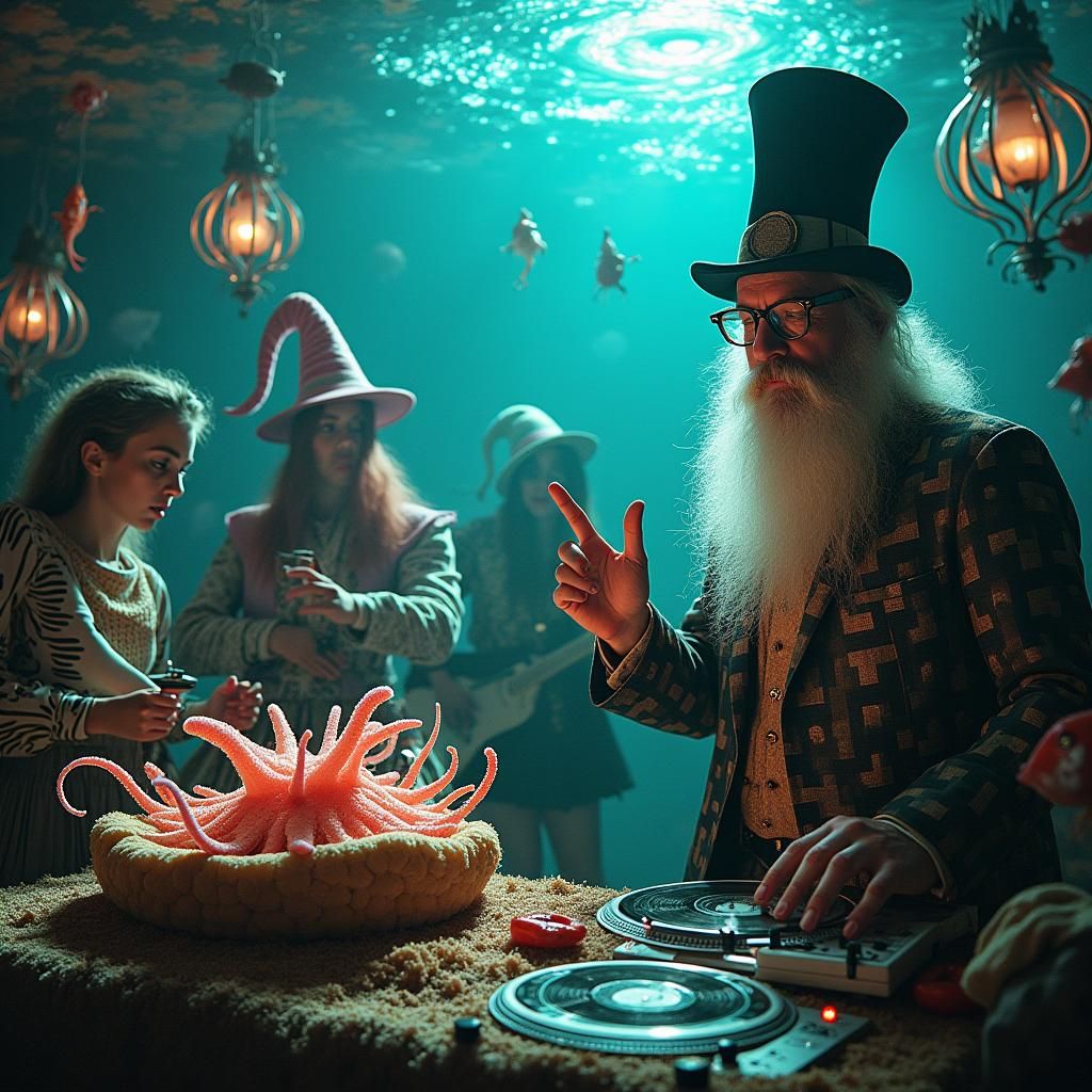 Whimsical Underwater Dance Party with Wizard DJ