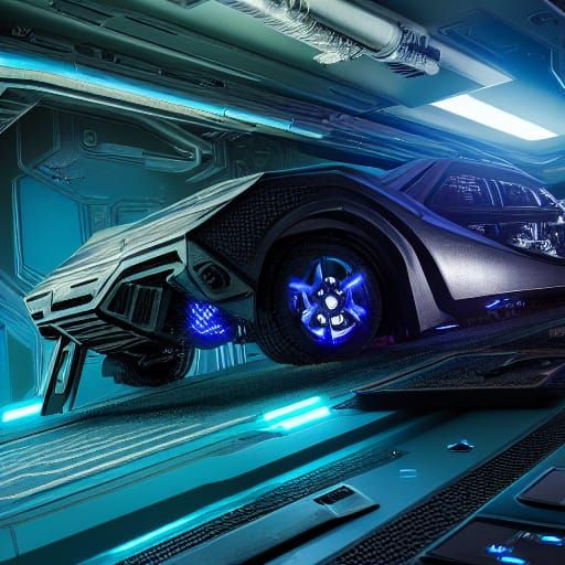 Sci-Fi Silver Wraith: Cybernetic Organism in Metallic Detail