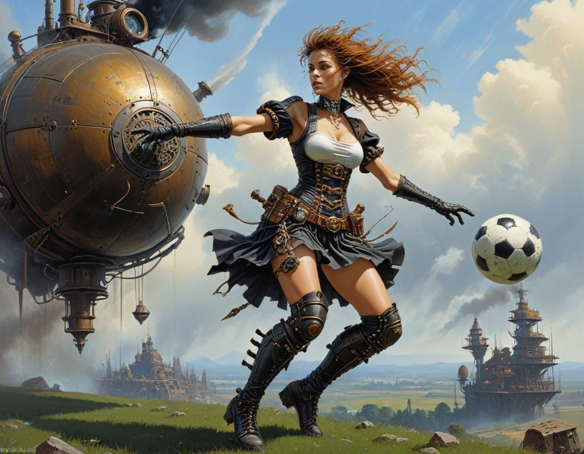 Soccer Gods in Industrialized Elegance