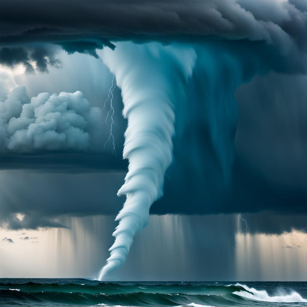 Ocean Waterspout During Storm: Professional Photography