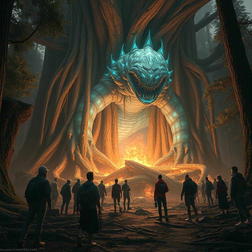 Colossal Creature Emerges in Fantasy Concept Art