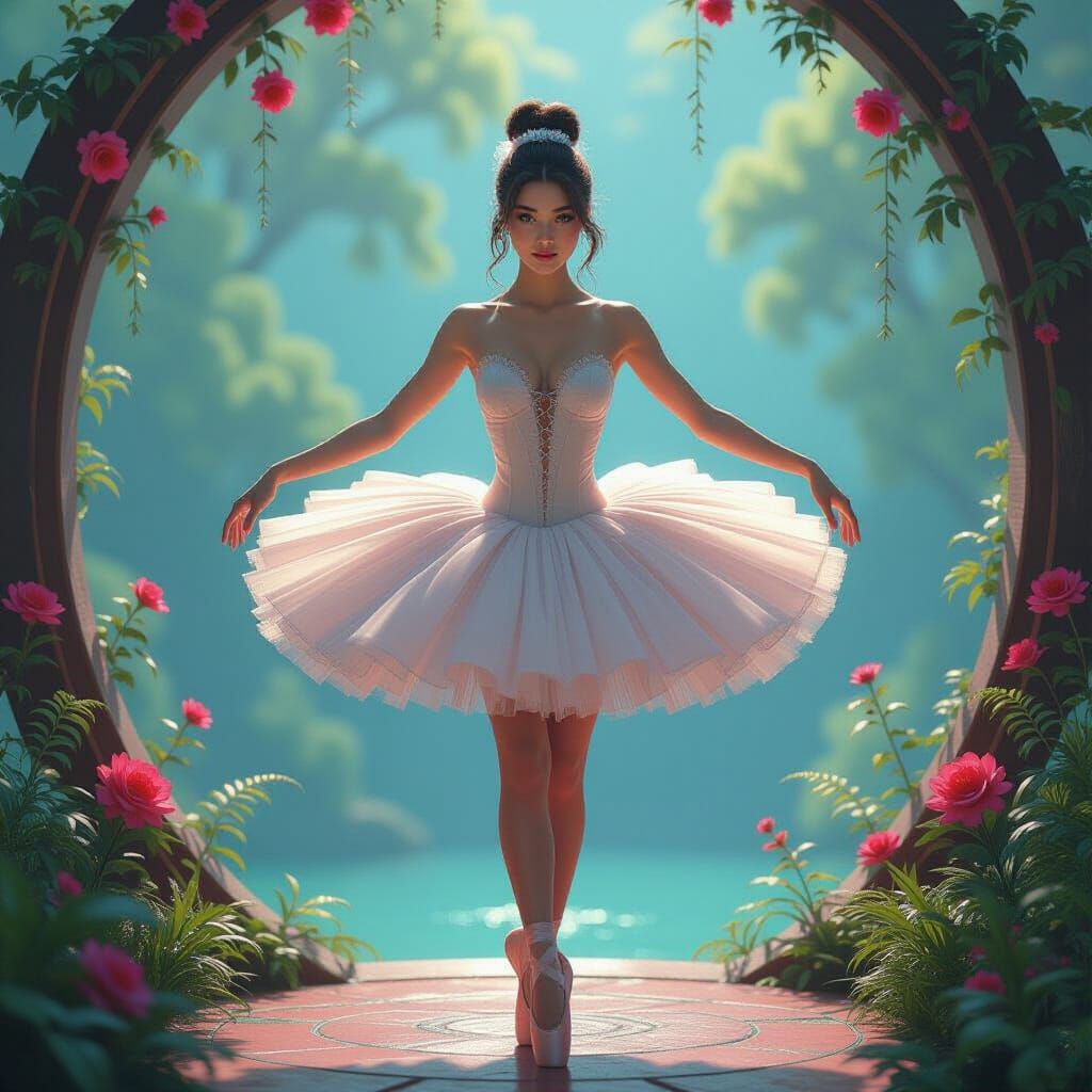 Whimsical Ballerina in Fantasy Concept Art