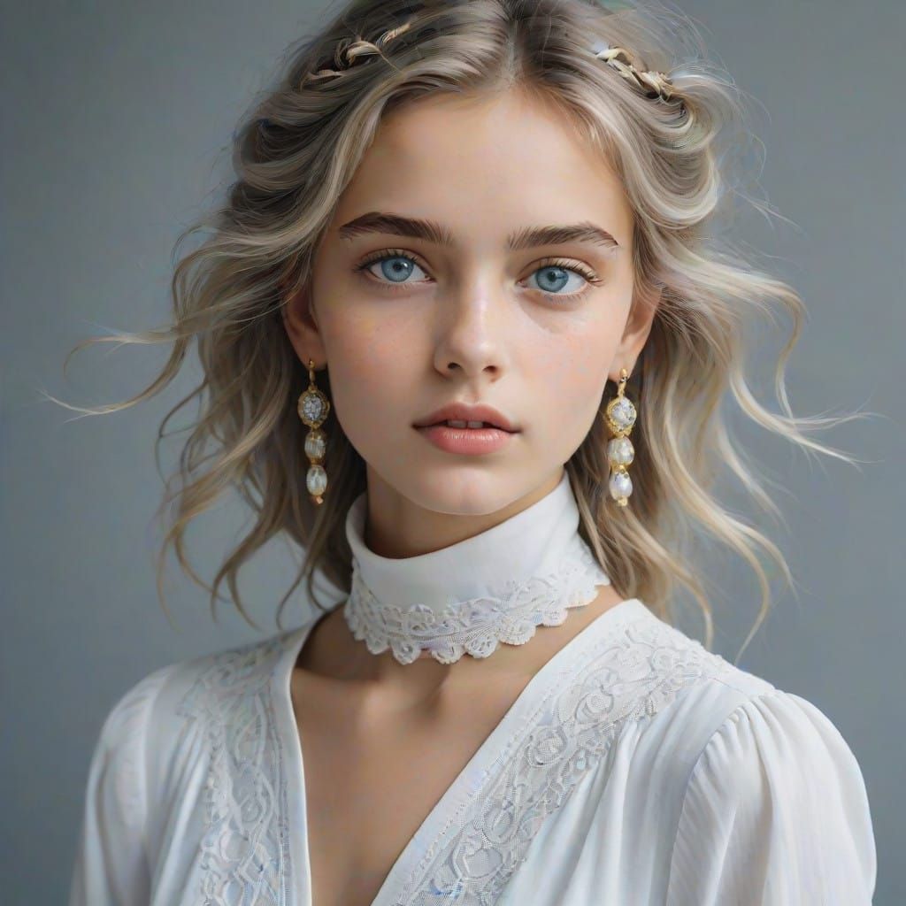 Couple de Noël in Blue and Gold