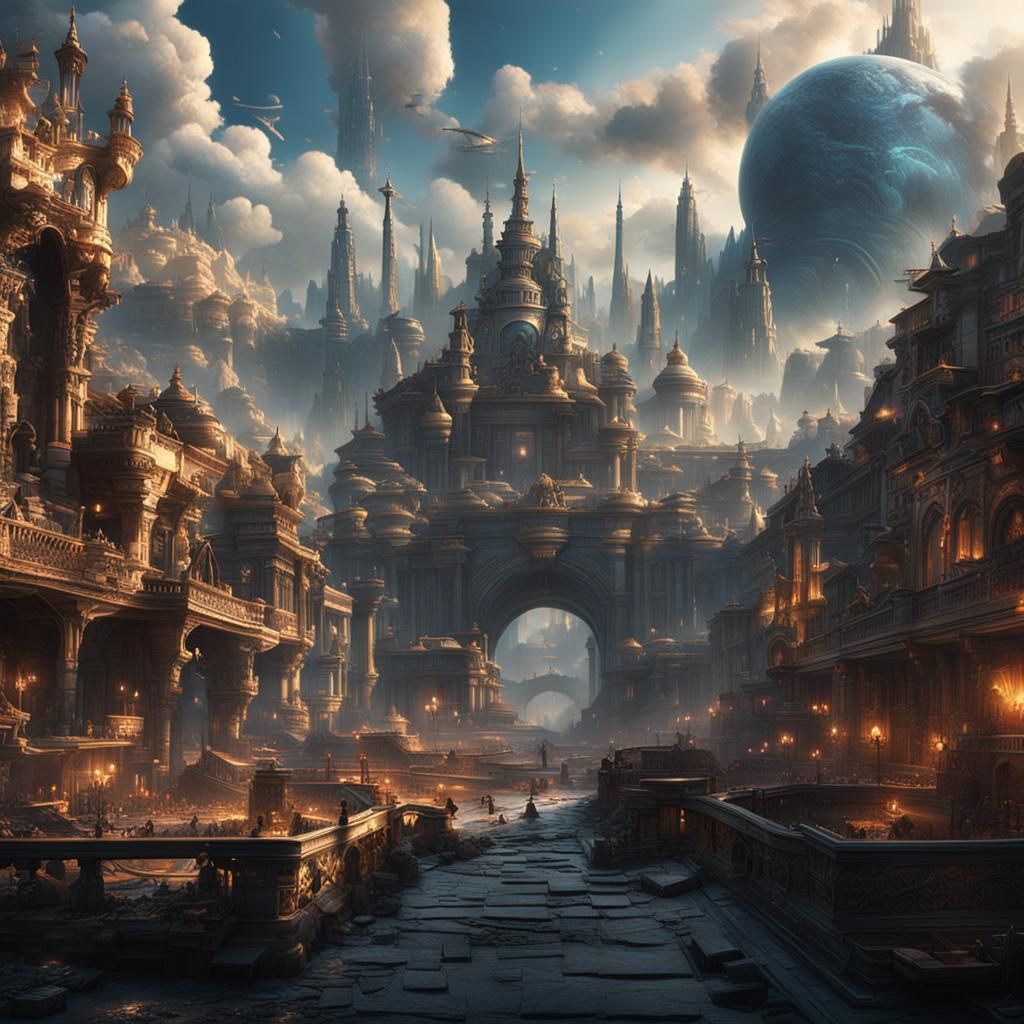 Epic PS5 in a Dramatic Digital Painting