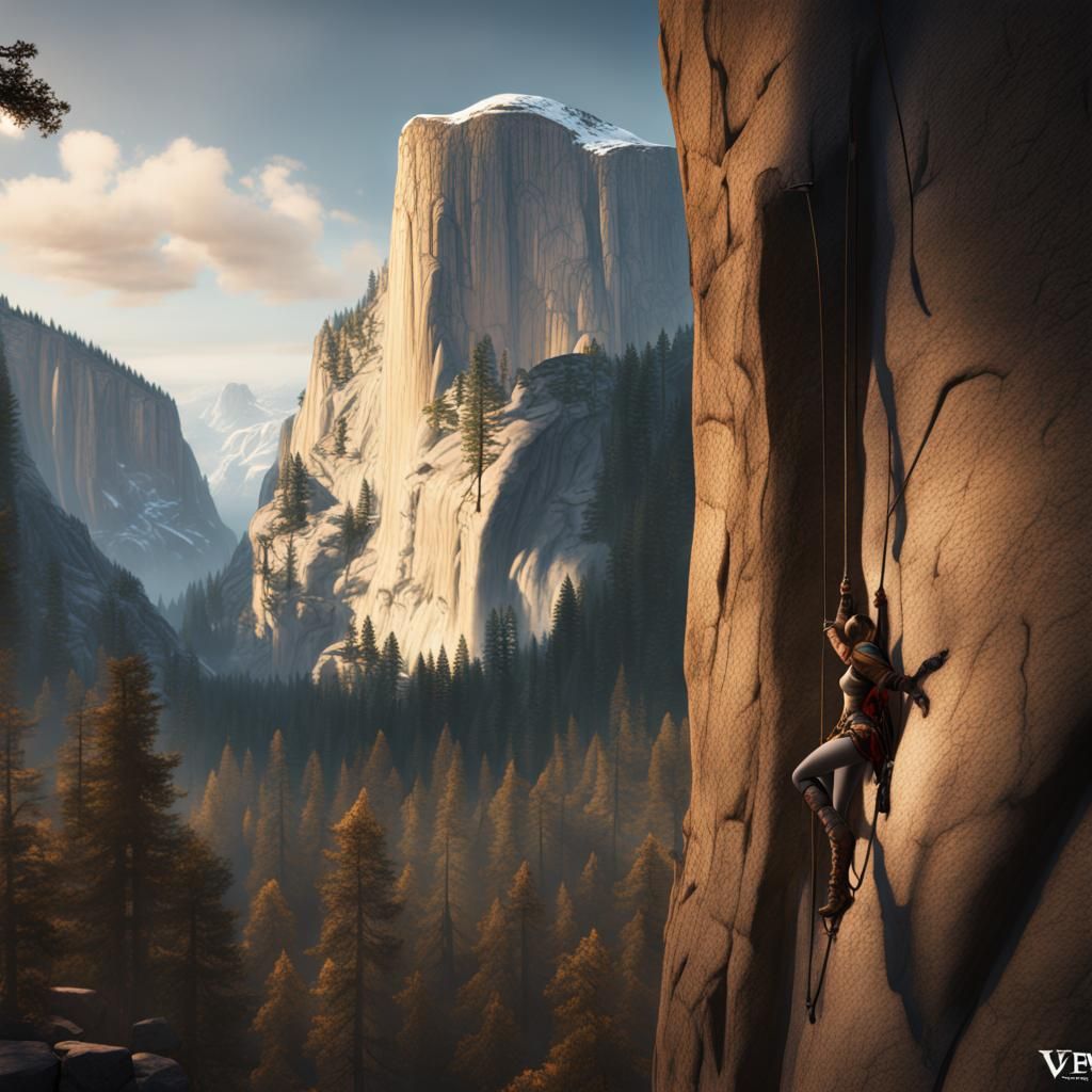Irma Vep Climbs El Capitan: Detailed Matte Painting
