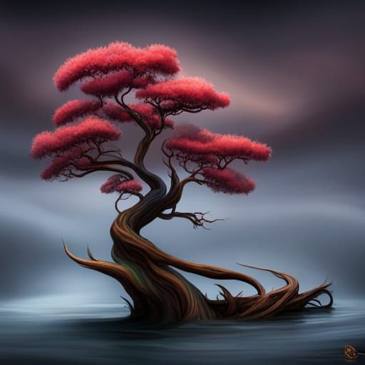 Twisted Tree Concept Art in Dynamic Lighting