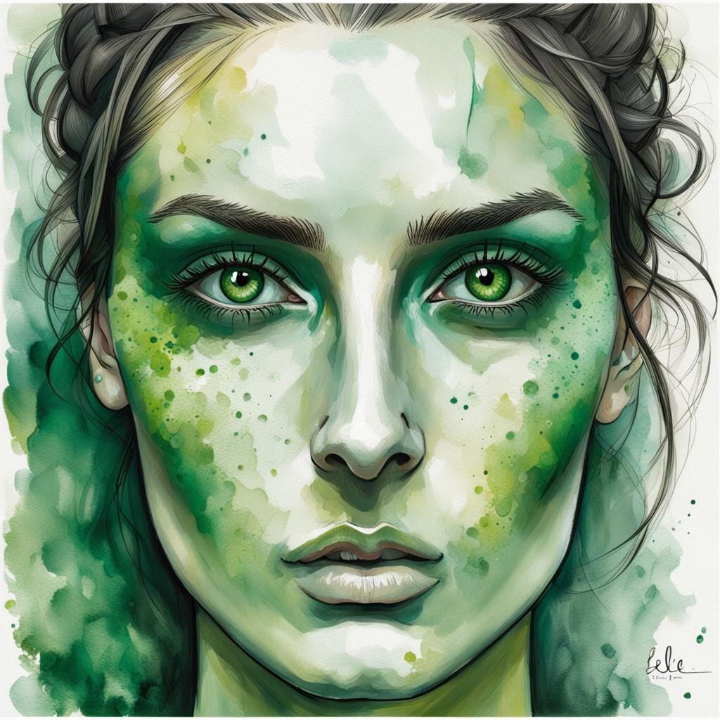 Frightened Young Woman Crying Portrait