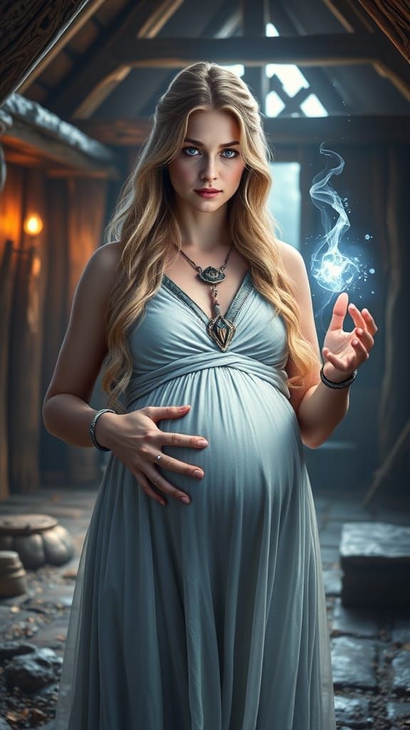 Norse Goddess Freya Heals Igrain in a Viking Cottage