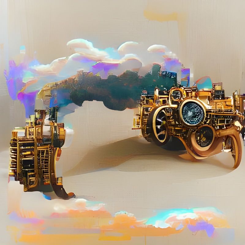 Futuristic Steampunk Engine