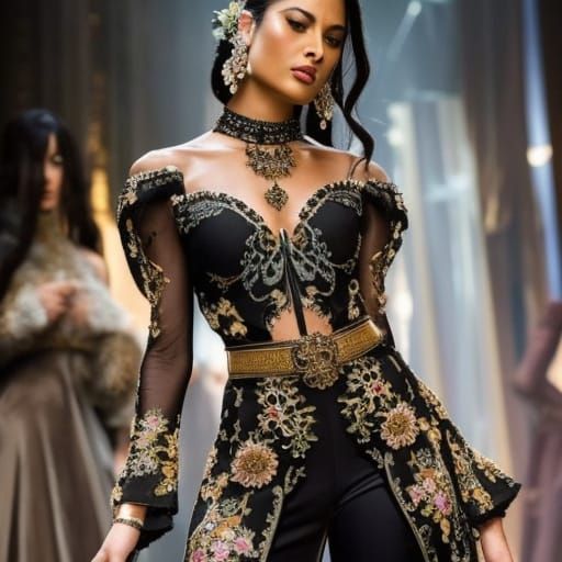 Lady in Leather: Hyperdetailed Digital Art