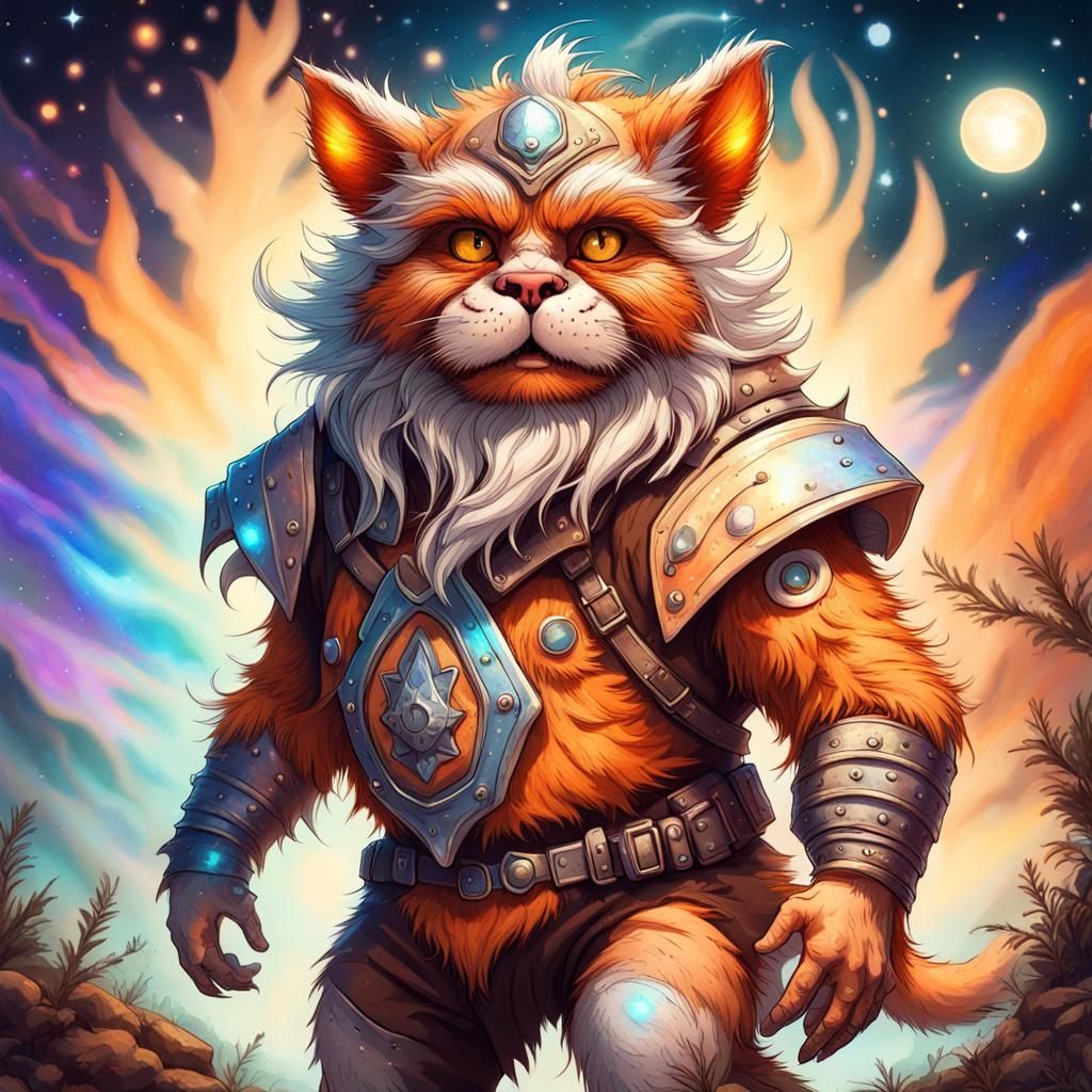 Bugbear in Cat Costume: Cosmic Calico Illustration