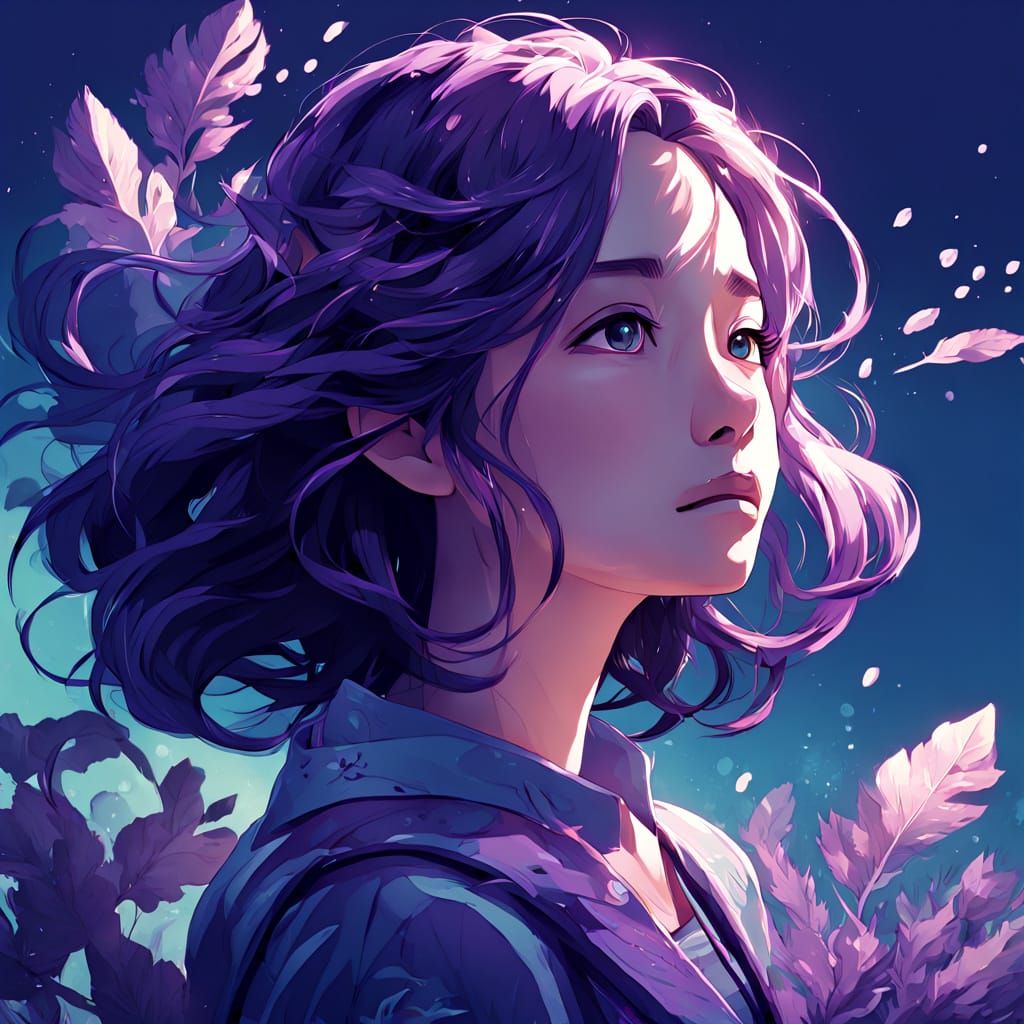 Gothic Anime Elemental Goddess in Serene Underwater Scene