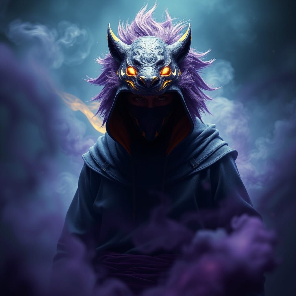 Dark Fantasy Ninja in Smoldering Aura