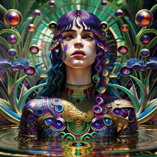 Psychedelic Surrealism: Elegant and Eerie 3D Render