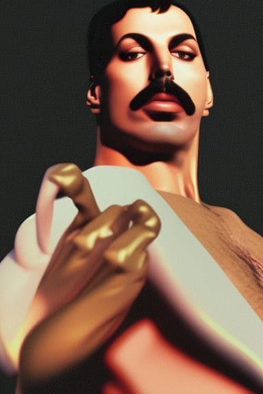 Hyperrealistic Portrait of Freddie Mercury