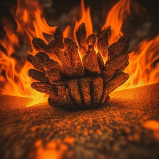 Mystical Fire with Intricate Details in HDR