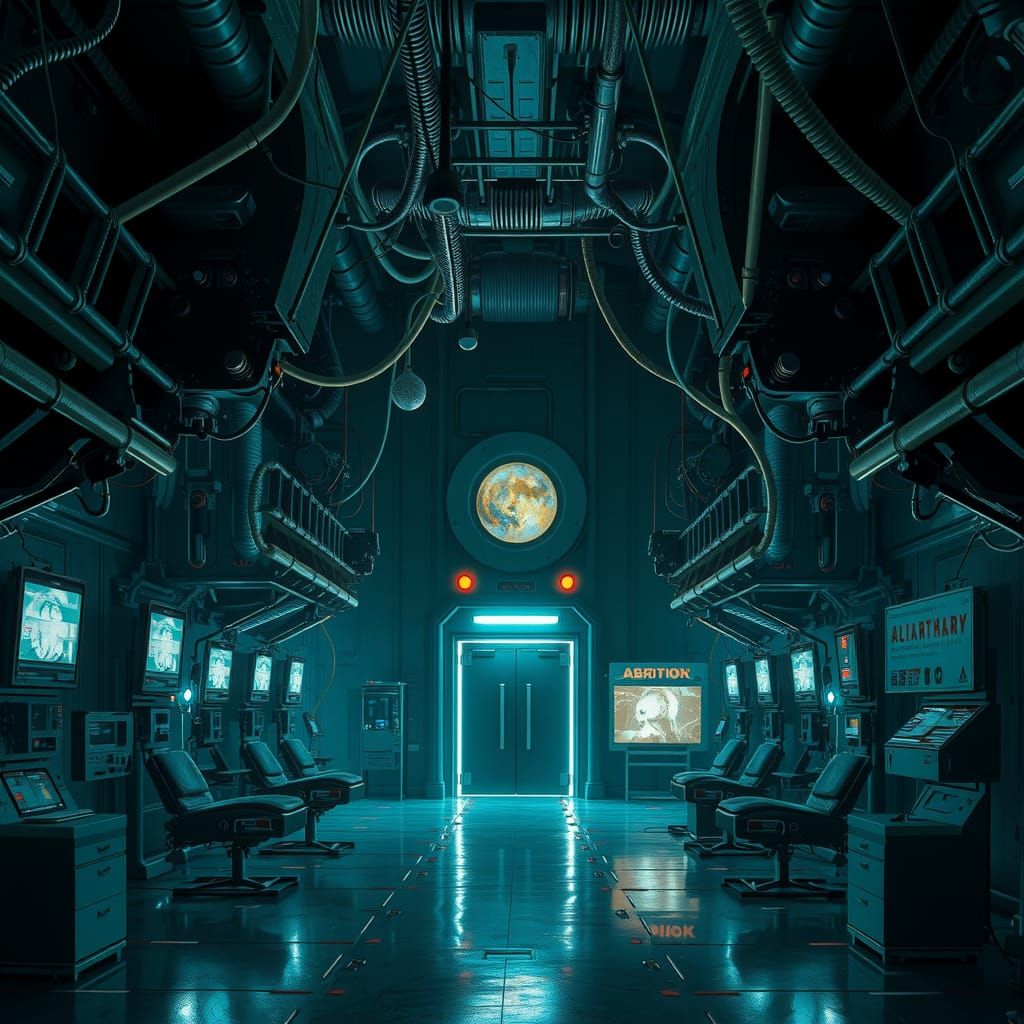 Biomechanical Abortion Clinic Inspired by Giger's Dark Aesth...