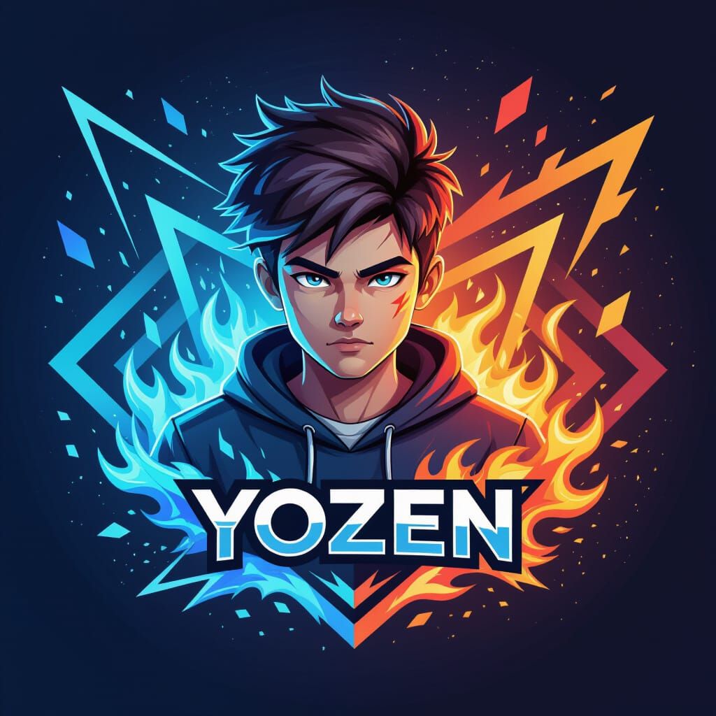 YoZen Gaming Channel Wallpaper with Intense Teenage Boy
