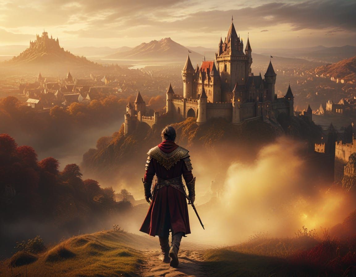 Gothic Knight's Journey to the Castle