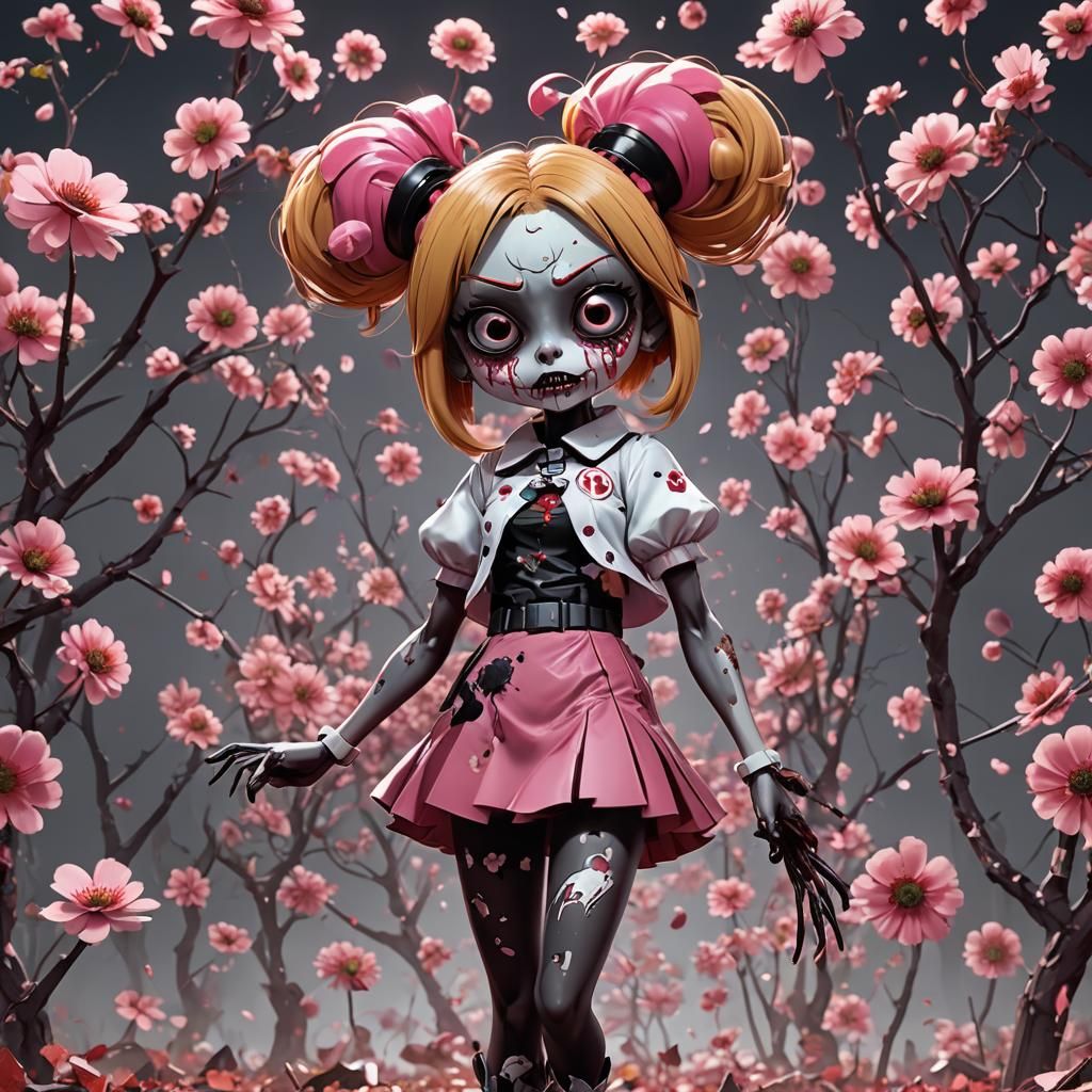Zombie Blossom: 3D Anime Art