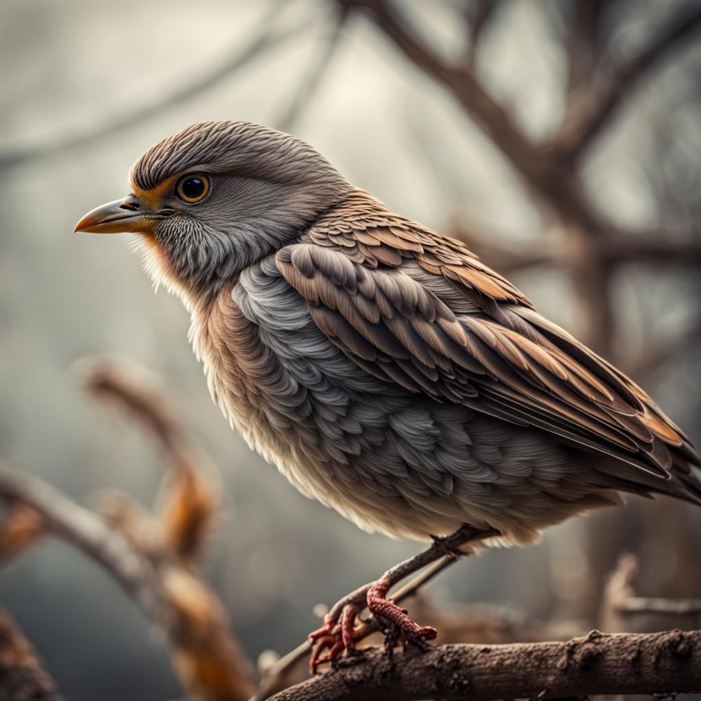 Hyperrealistic Bird with Intricate Detail