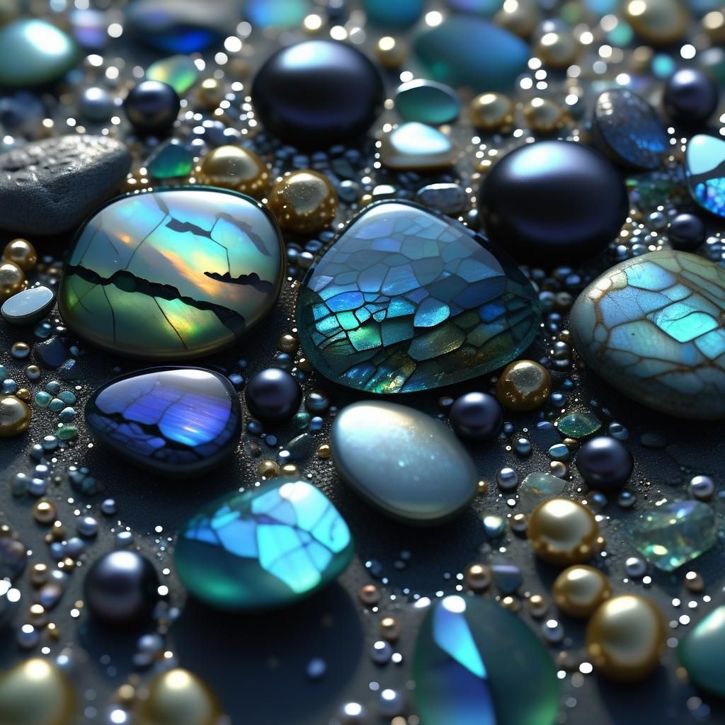 Sparkling Gems and Pearls: Detailed Matte Painting