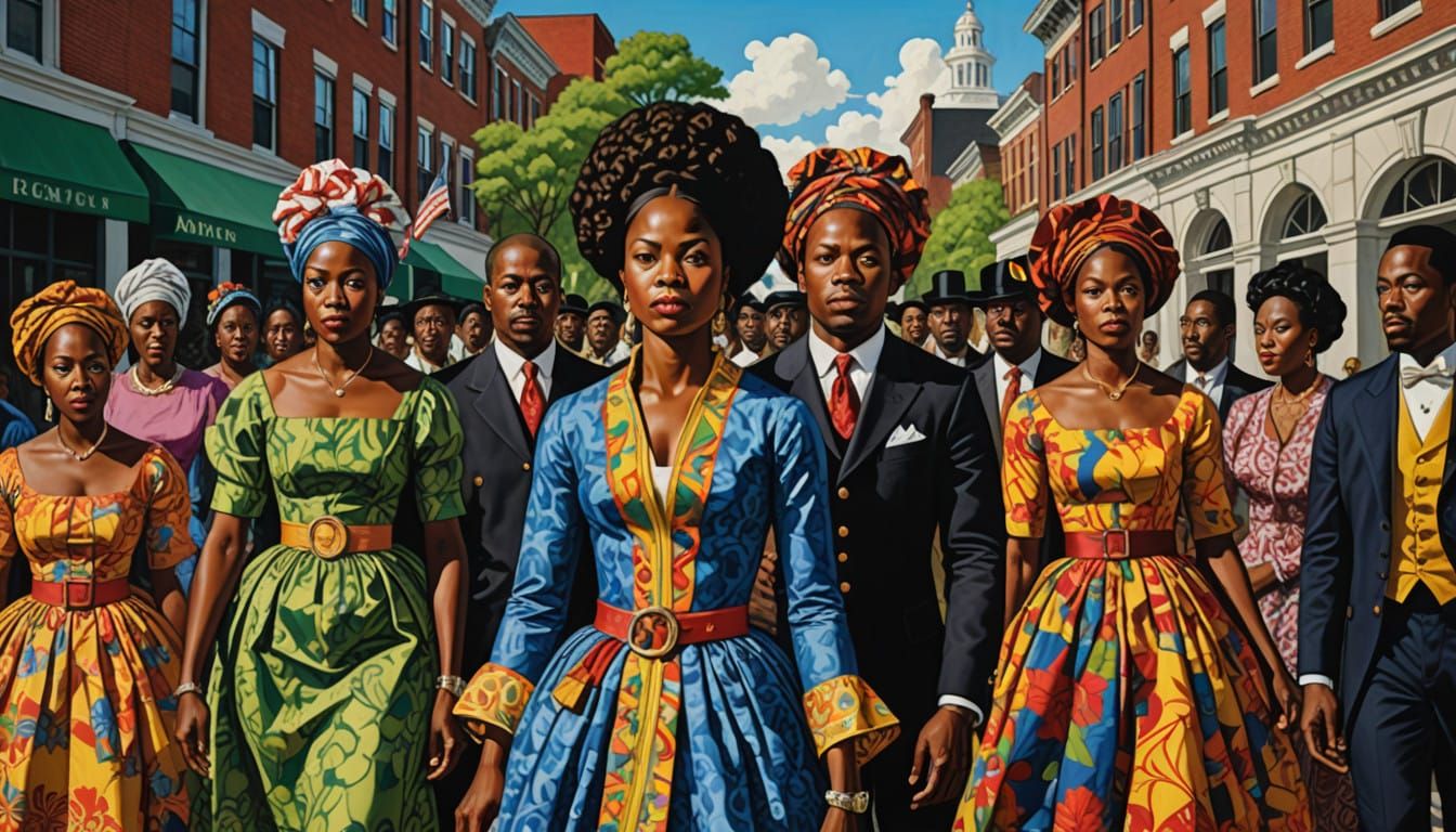 Grand African American Procession in 18th-Century Wilmington...