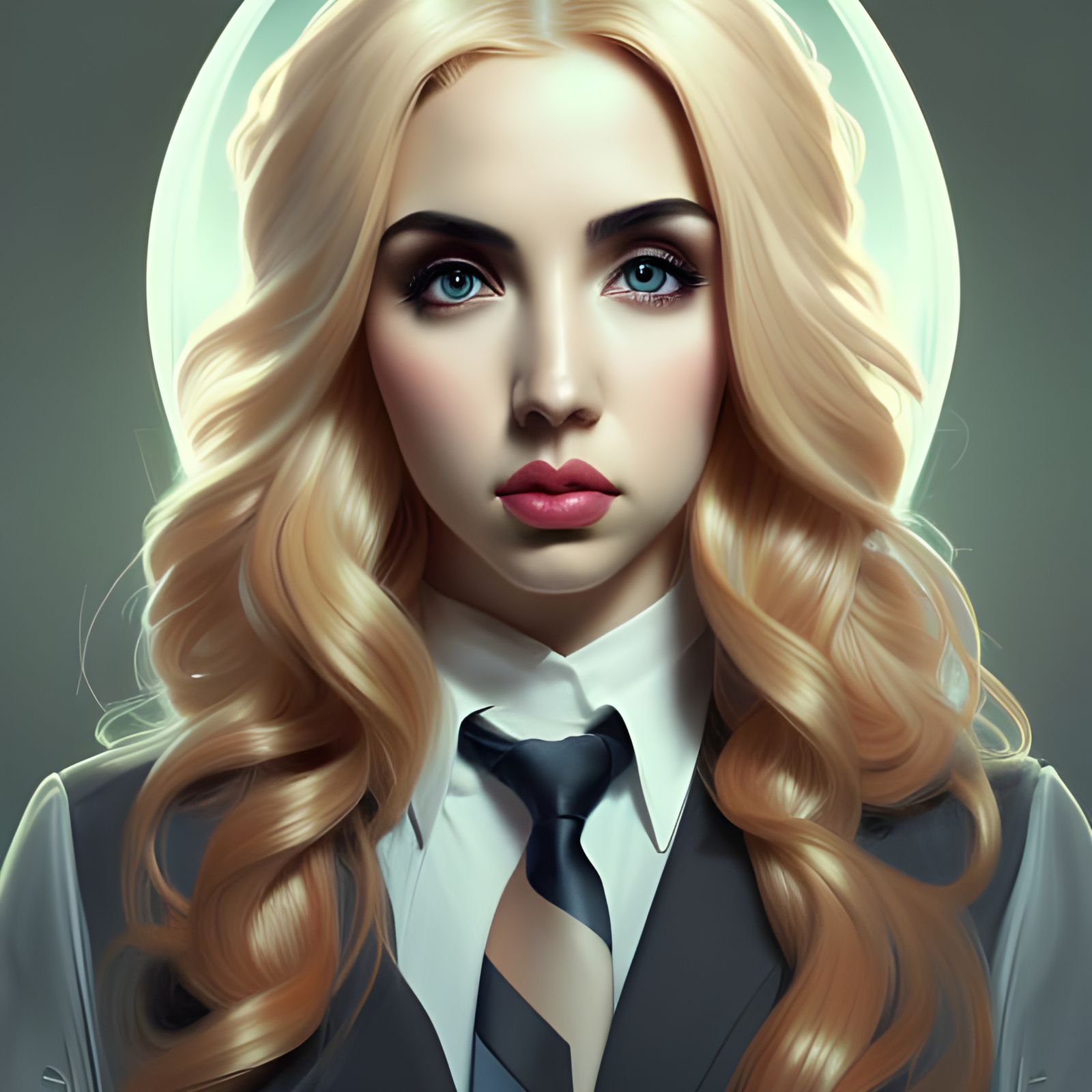 Ava Max as Tax Accountant: Detailed Portrait