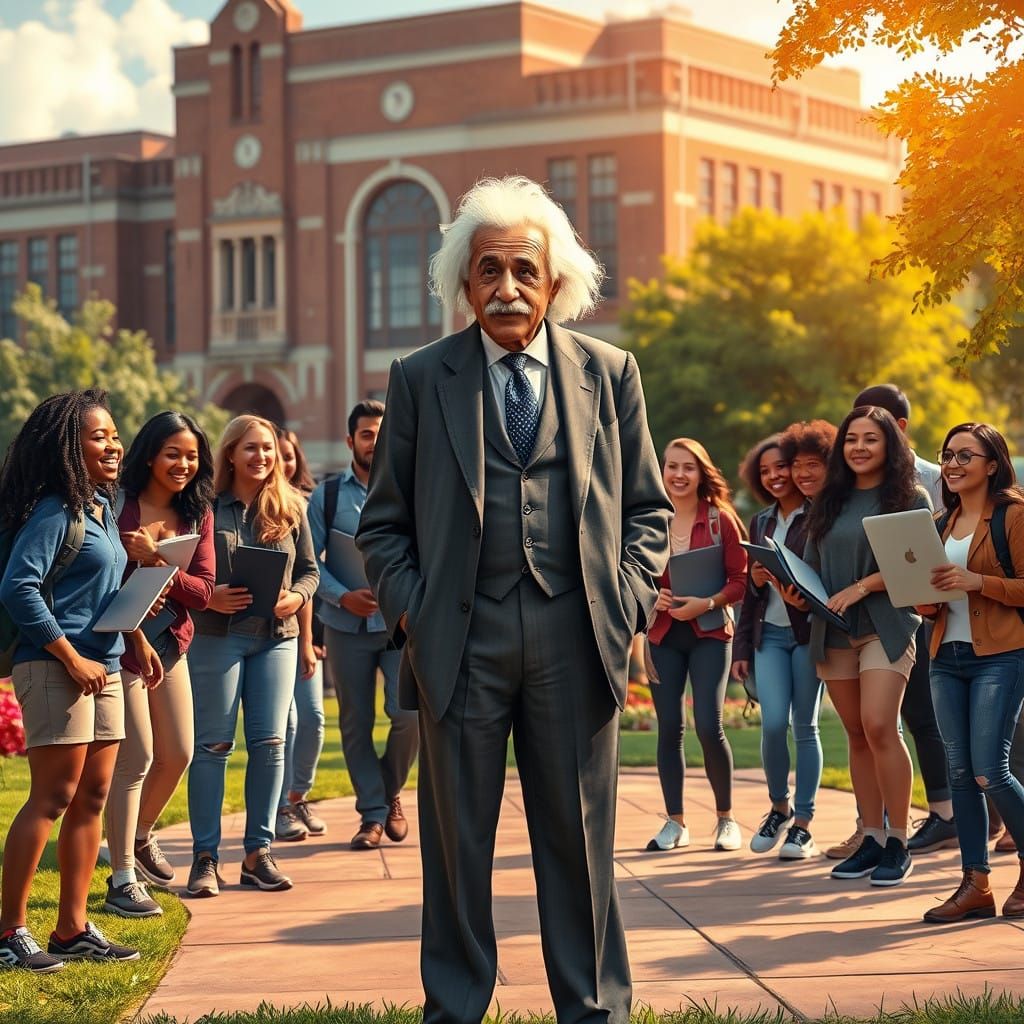 Einstein Engages Students on PVAMU Campus in Photorealistic....