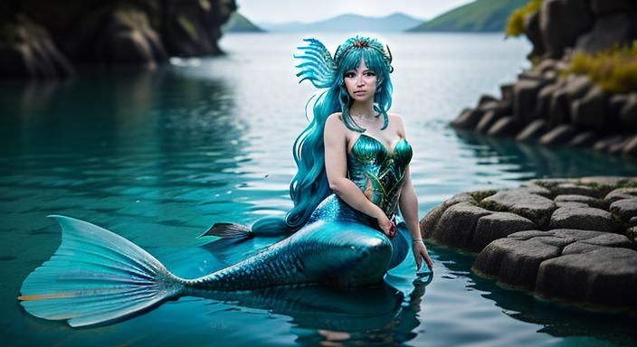 Biopunk Mermaid Goddess in Professional Photography