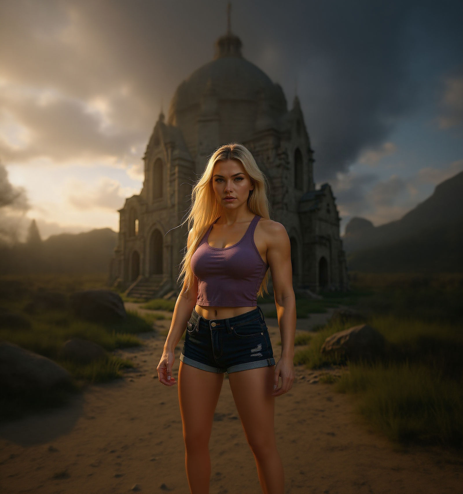 Action Heroine in Sci-Fi Ruins