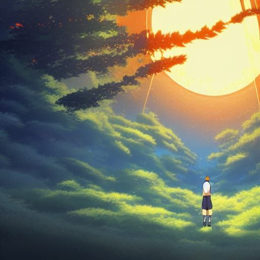 Naruto in Studio Ghibli Anime Style