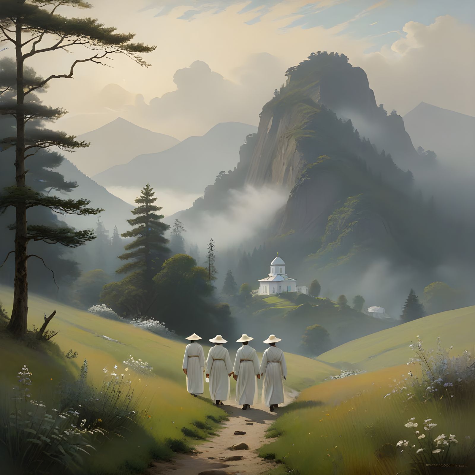 Angelic Procession at the Temple