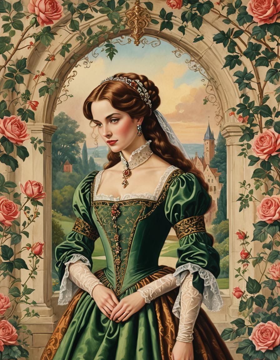 Vintage Tudor Romance Novel Cover