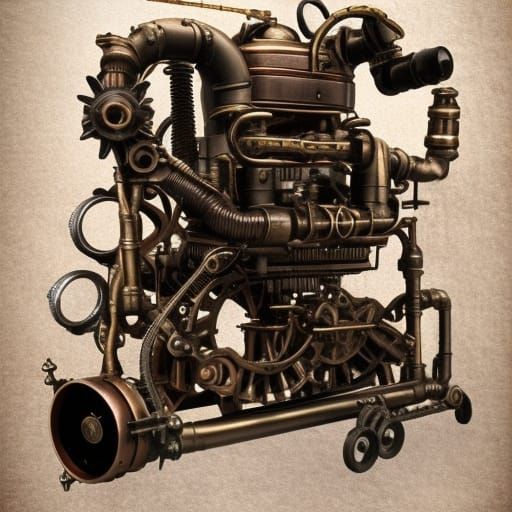 Steampunk Engine: A Vision of Victorian Fantasy