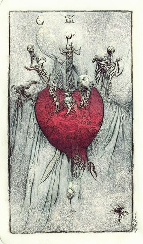 Lovecraftian Tarot Card in Gustave Doré Style