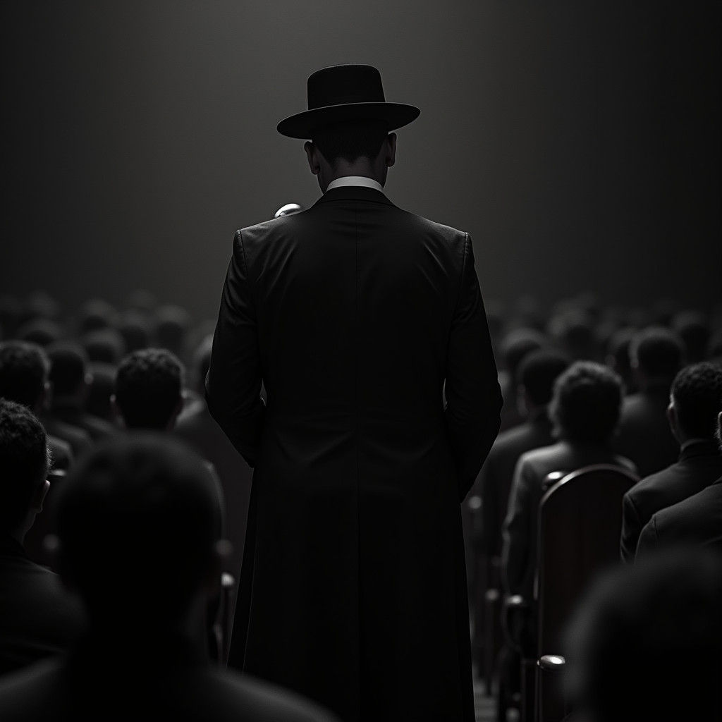 Ultra-Orthodox Speaker in Classic Black and White