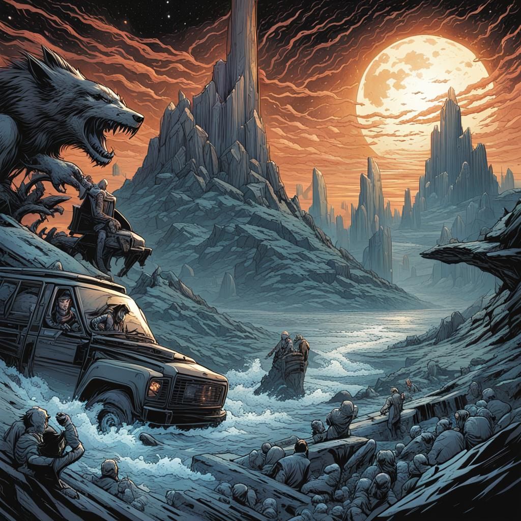 Comic Book Art: Howling Throng from the Abyss