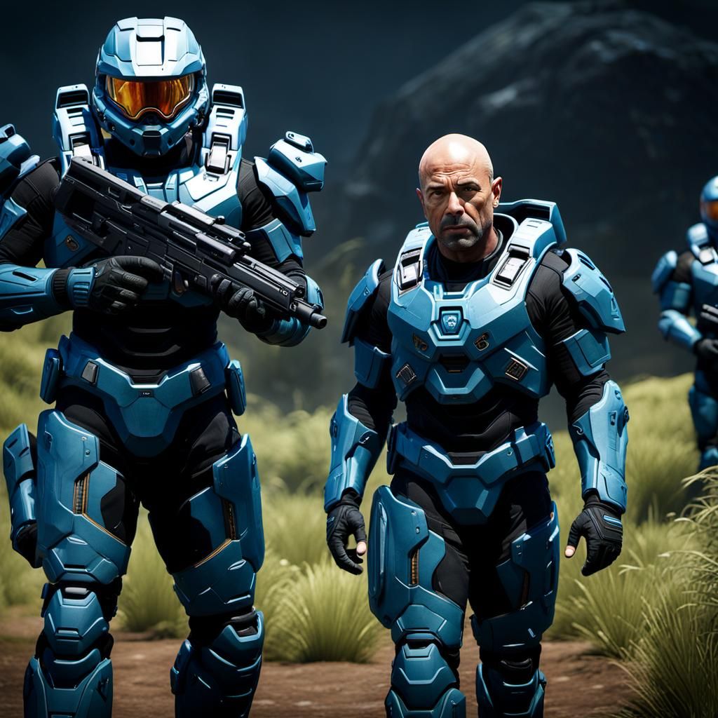 Man in HALO Armor on Reach: 3D Game Cinematic