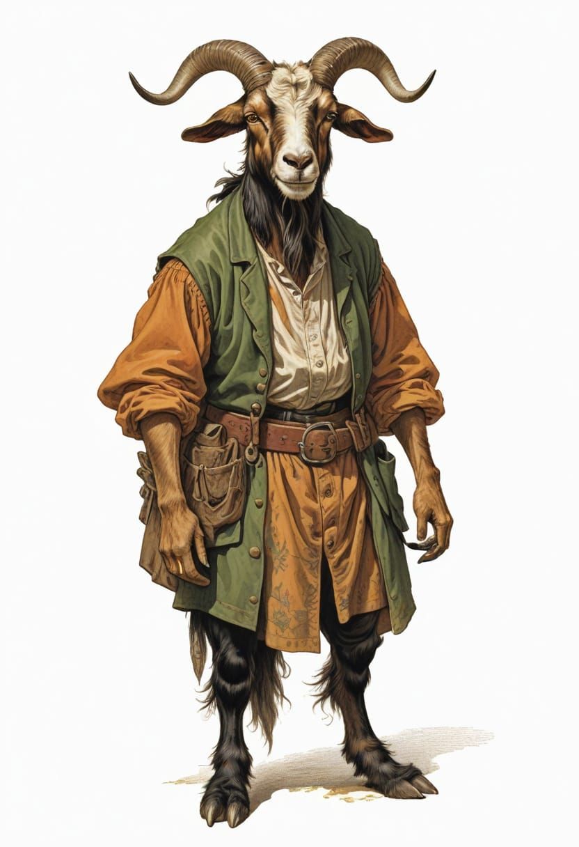 18th Century Farmer in Vibrant Colors