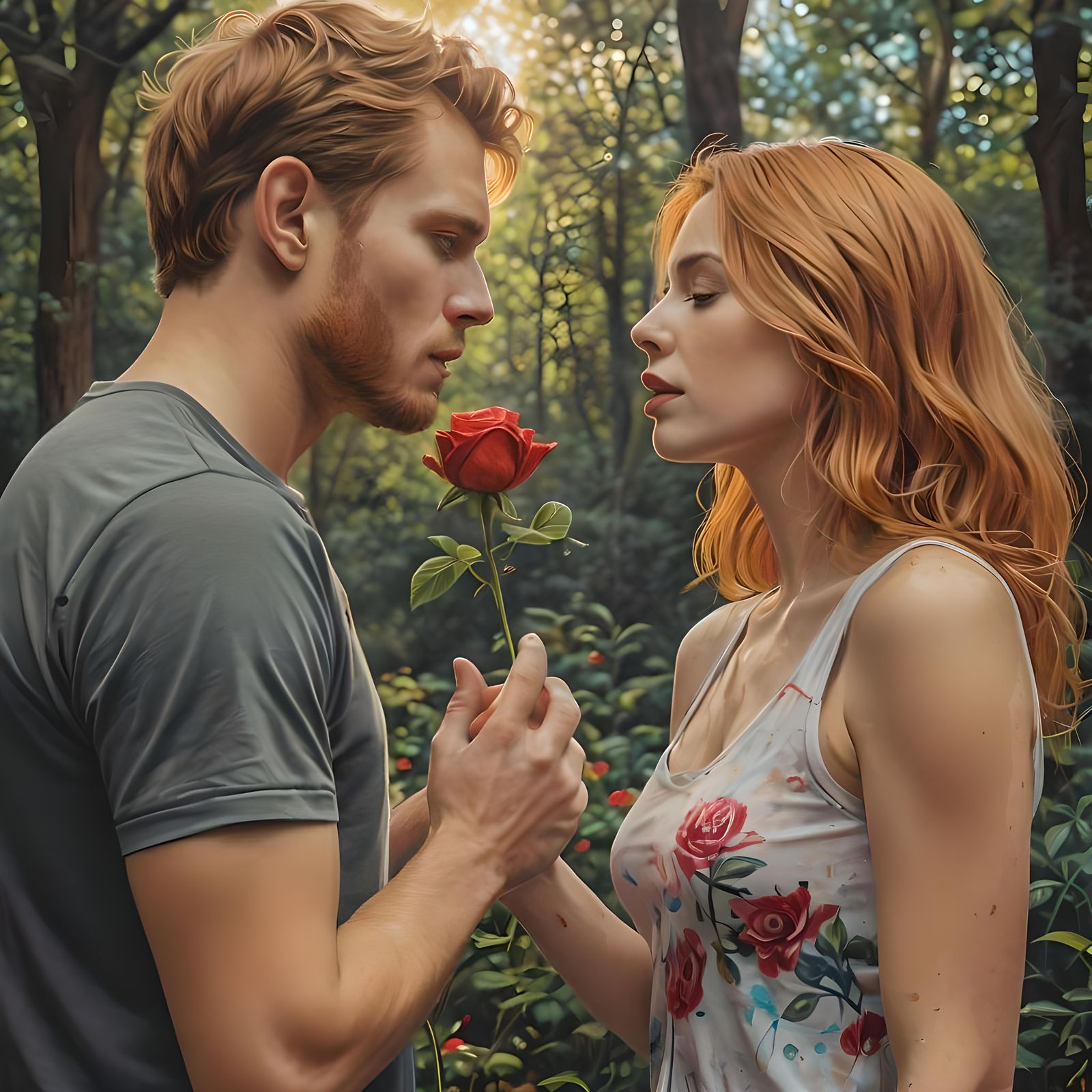 Park Scene: Graffiti Art of Love and Longing