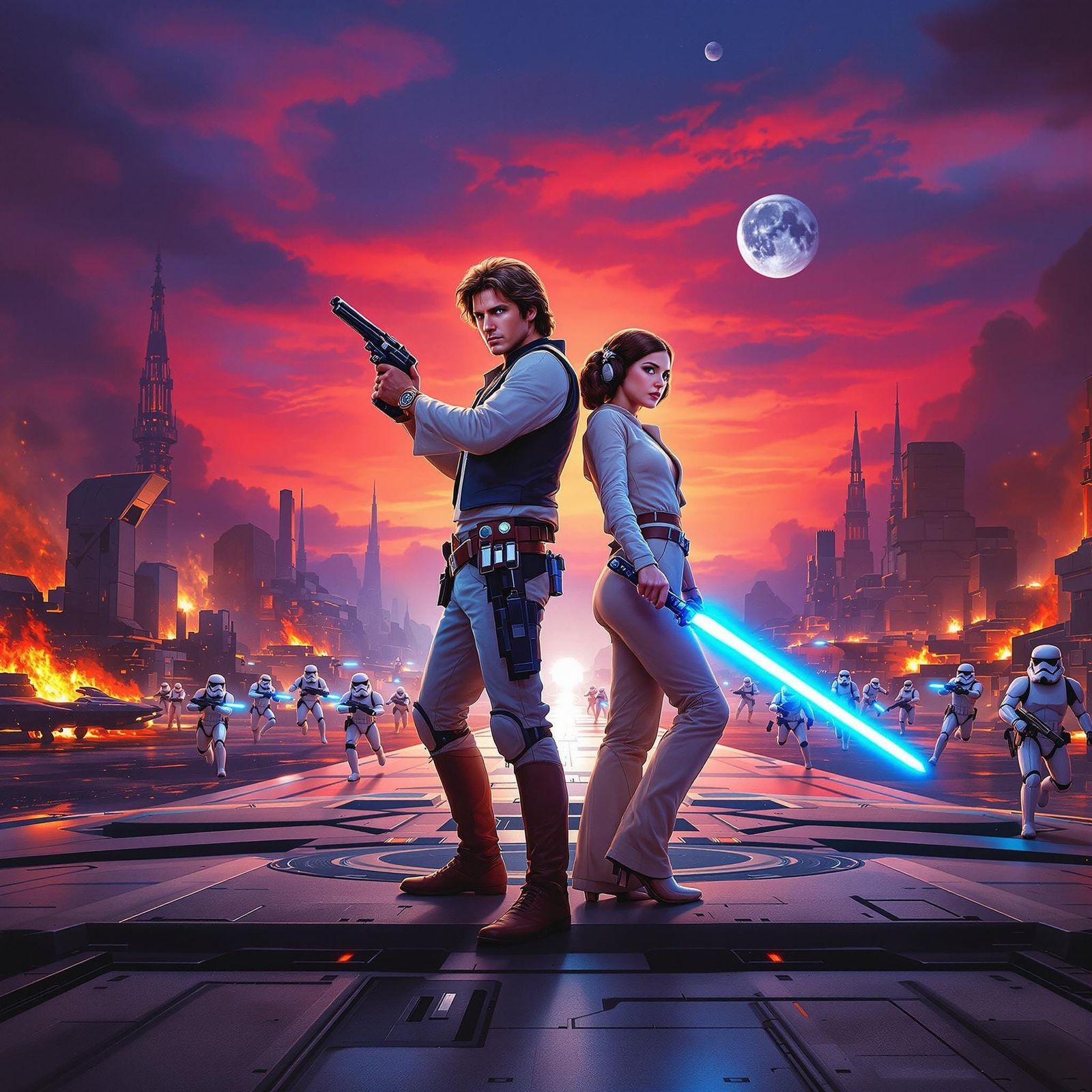 Galactic Heroes Stand Tall in Futuristic Showdown