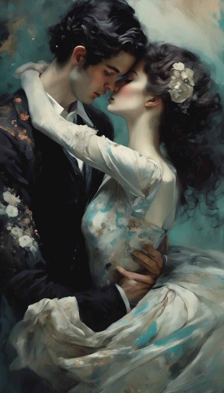 Young Couple in Love Embracing