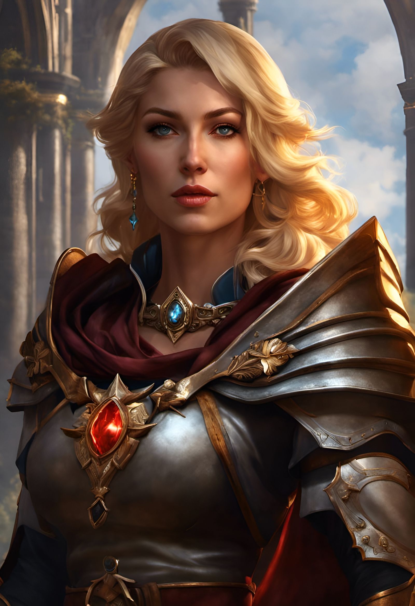 Detailed Cleric Portrait in Dark Fantasy Style