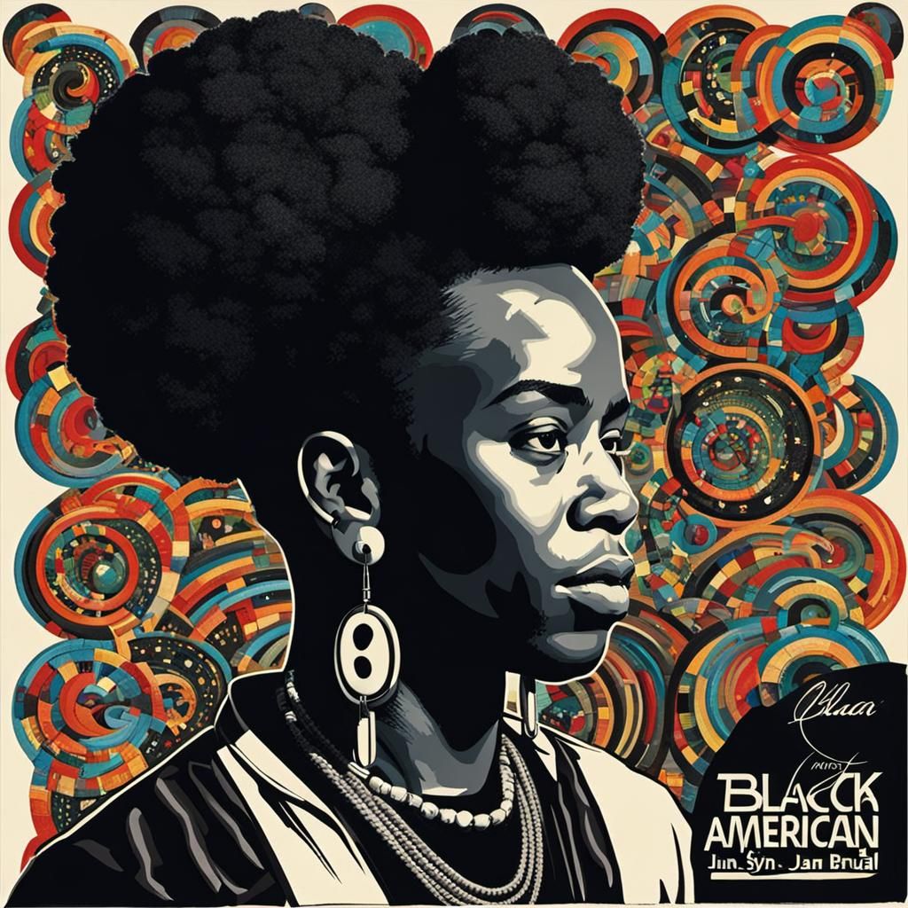 Black American Portrait in Surrealist Style